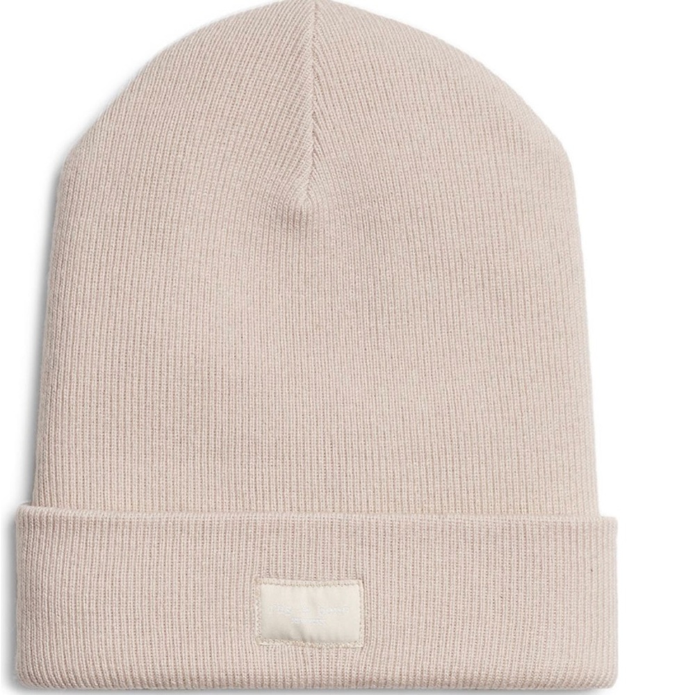 Rag & Bone Addison Merino Wool Beanie in TURTLEDOVE (pinky cream)